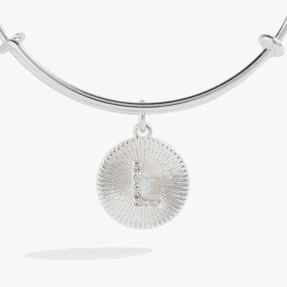 Initial L Pave Starburst Texture Bangle ALEX AND ANI