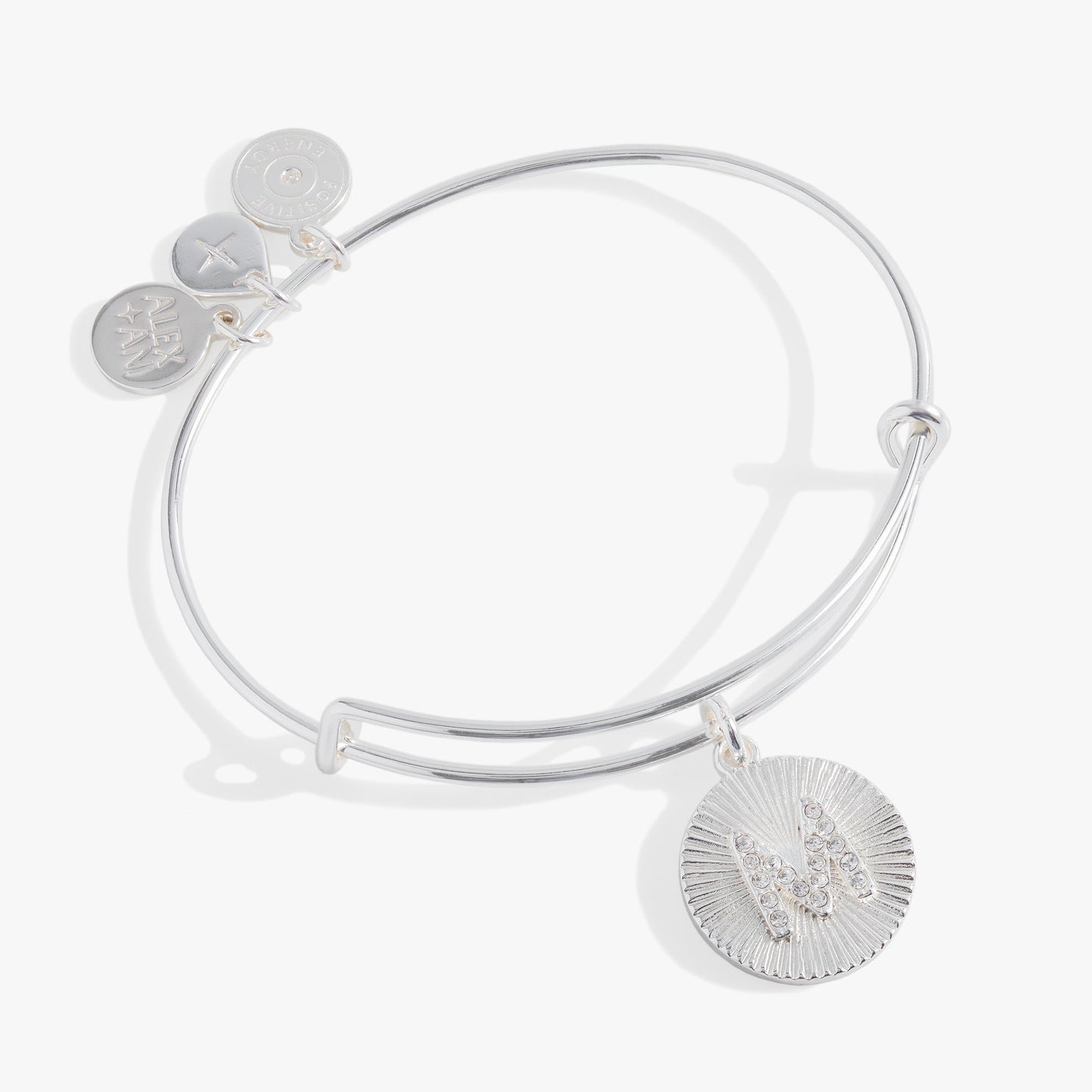 Initial M Pave Starburst Texture Bangle ALEX AND ANI