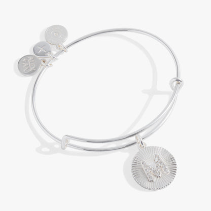 Initial M Pave Starburst Texture Bangle ALEX AND ANI