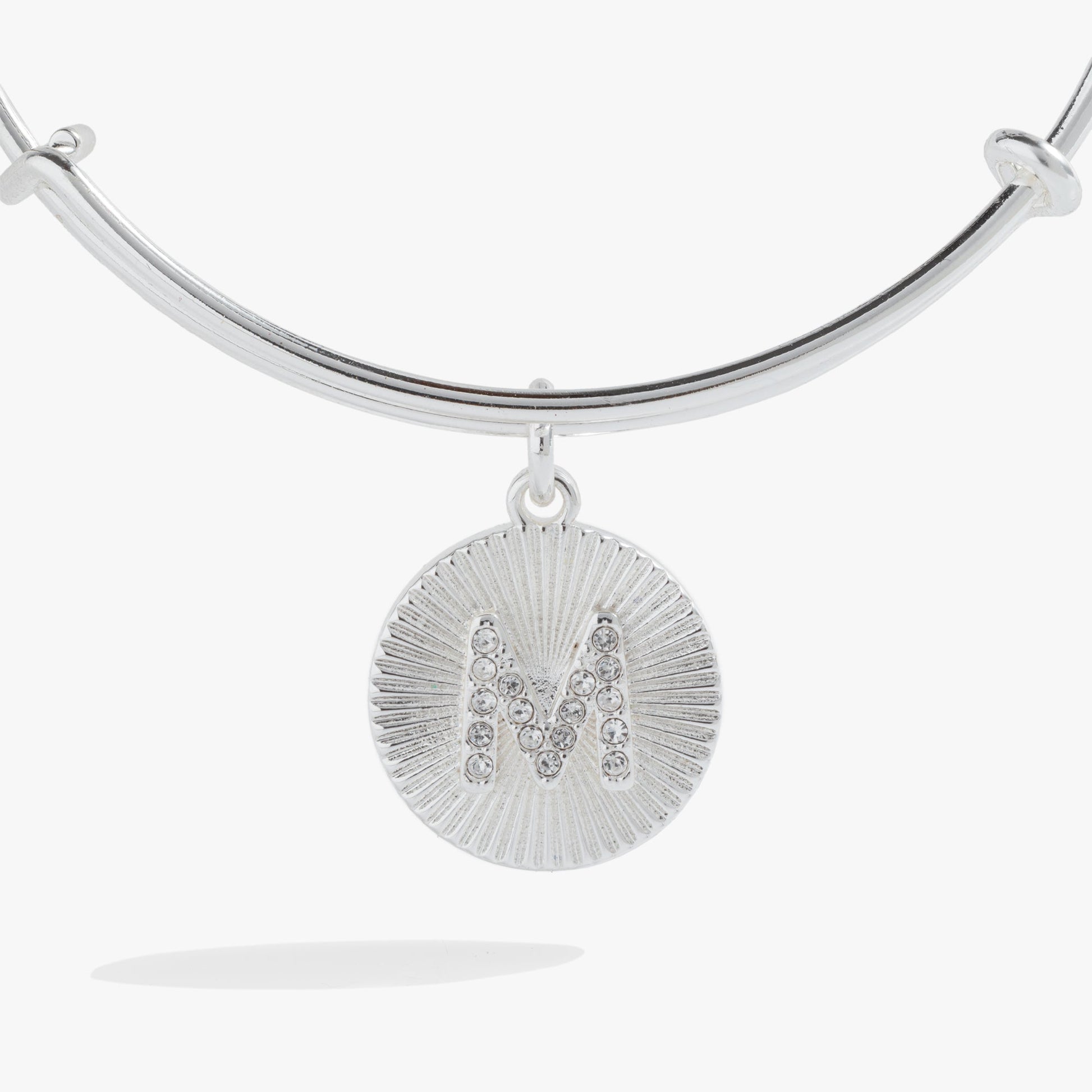 Initial M Pave Starburst Texture Bangle ALEX AND ANI
