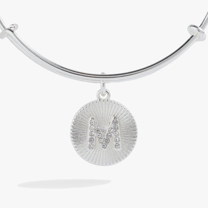 Initial M Pave Starburst Texture Bangle ALEX AND ANI