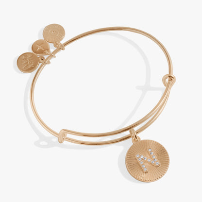 Initial N Pave Starburst Texture Bangle ALEX AND ANI