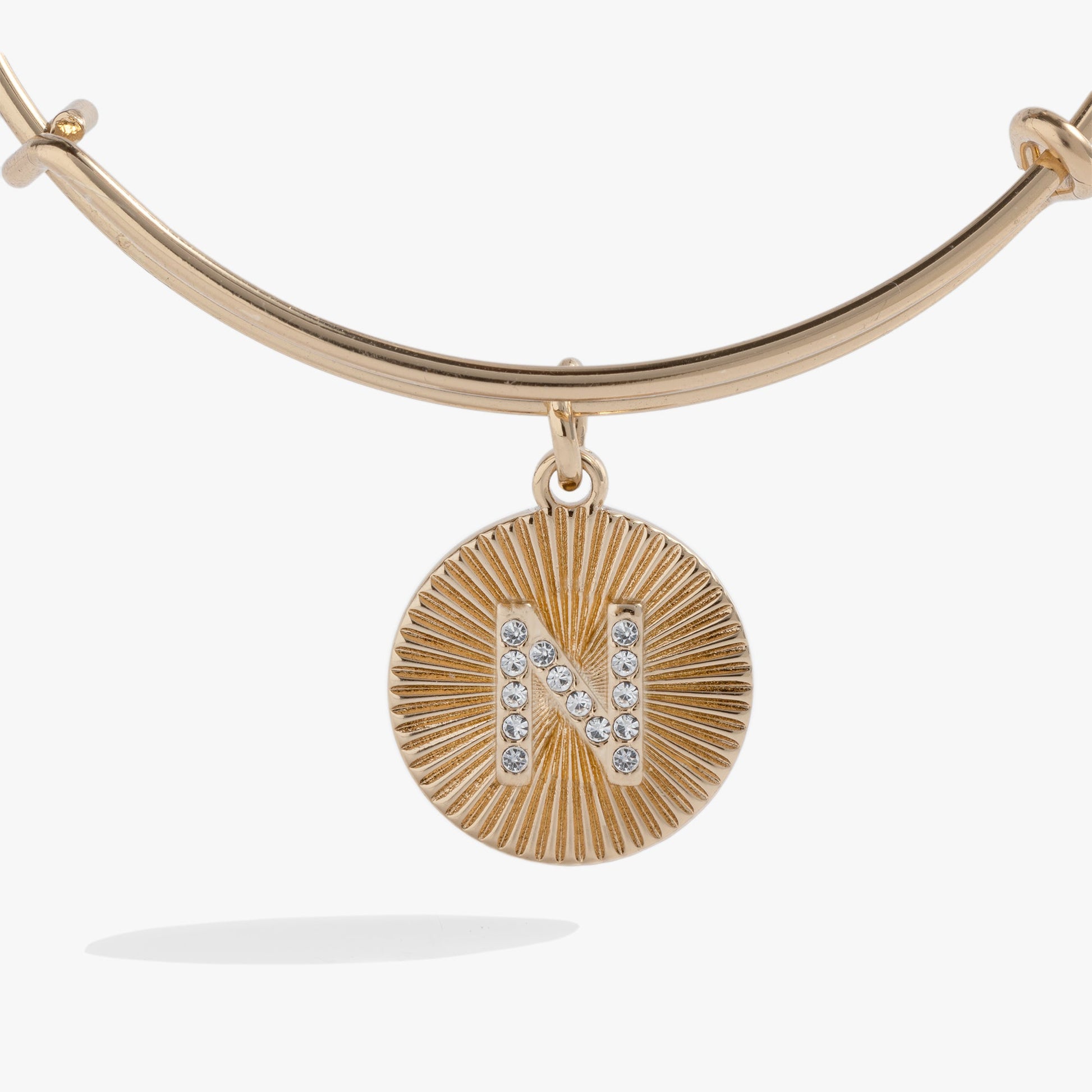 Initial N Pave Starburst Texture Bangle ALEX AND ANI