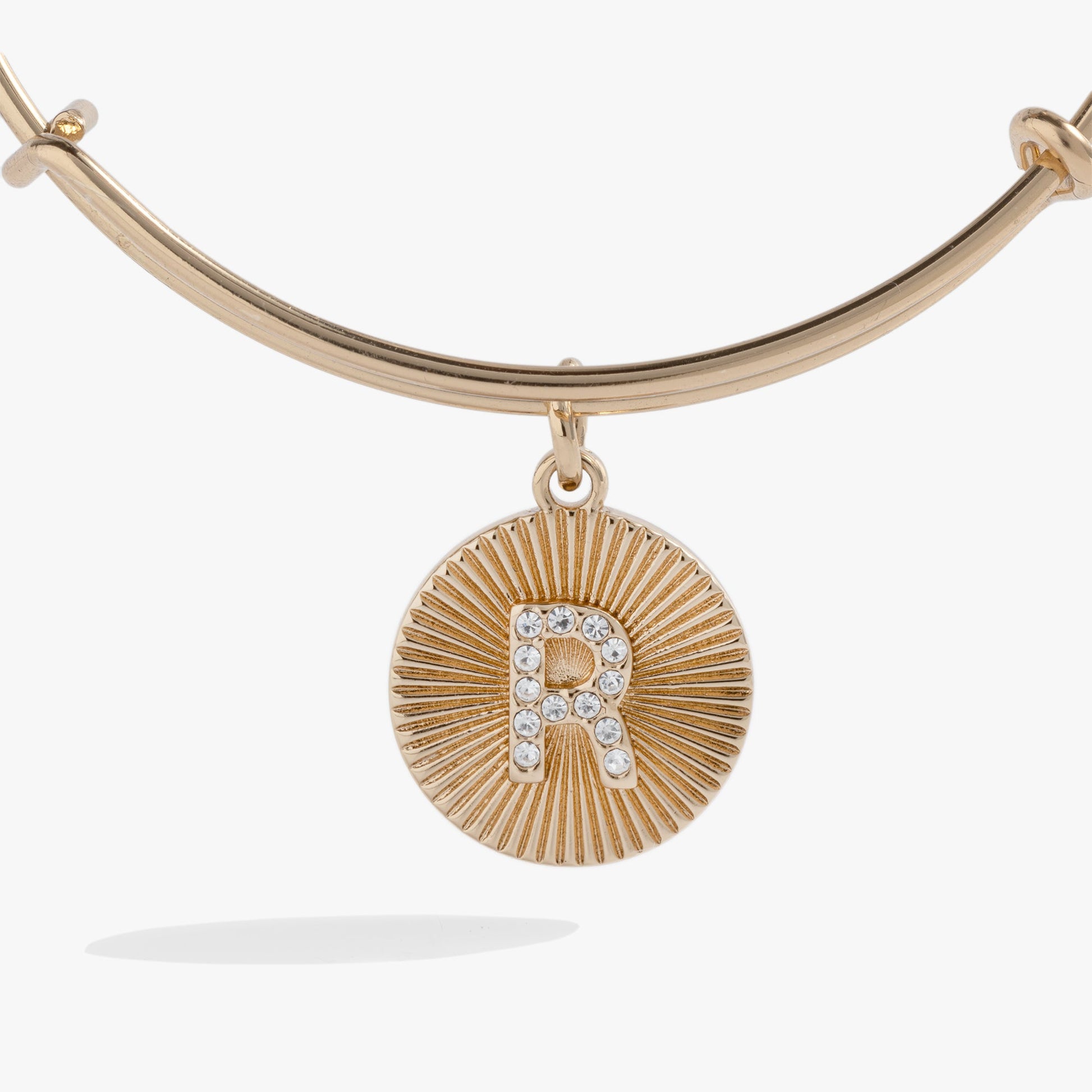Initial R Pave Starburst Texture Bangle ALEX AND ANI