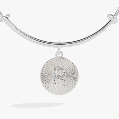 Initial R Pave Starburst Texture Bangle ALEX AND ANI