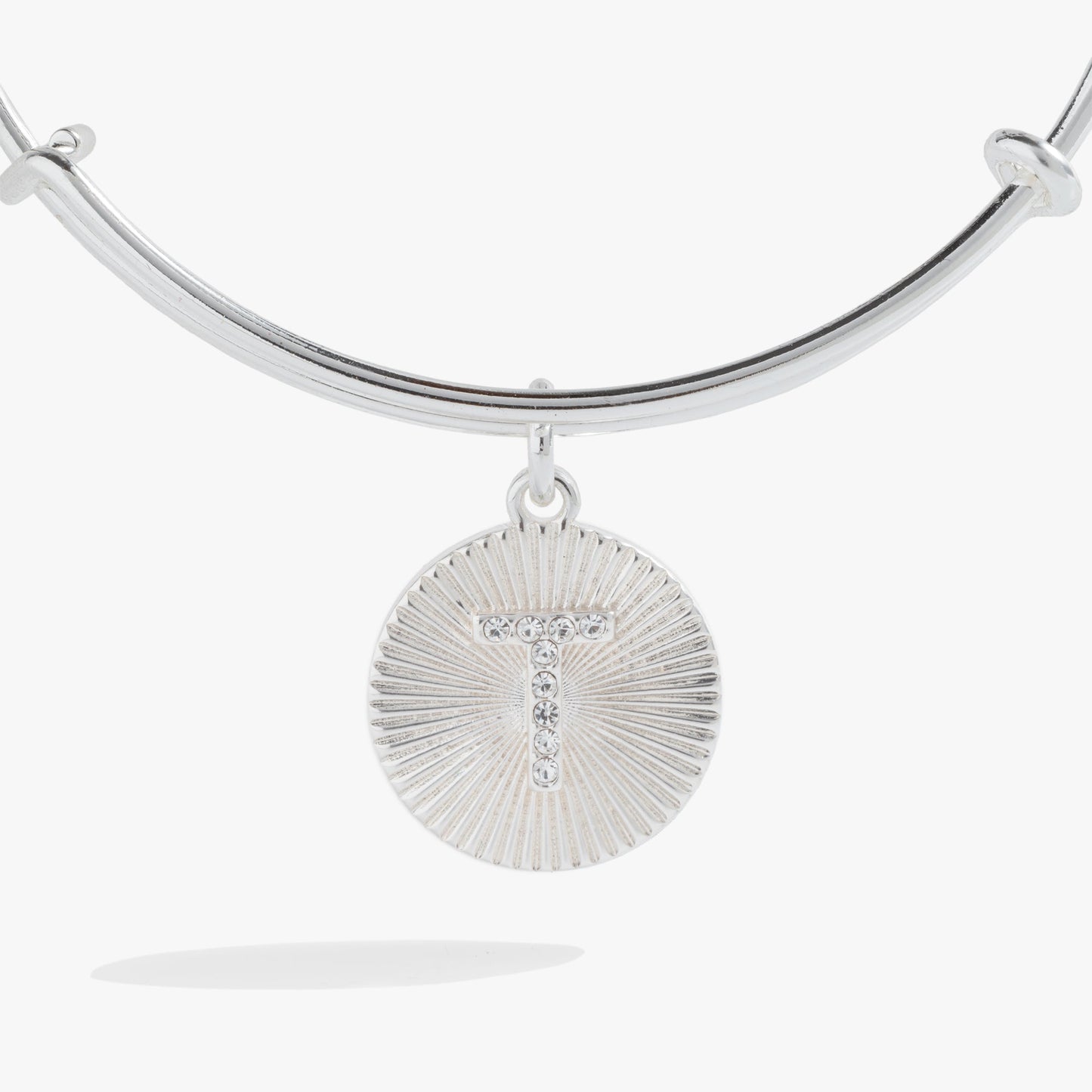 Initial T Pave Starburst Texture Bangle ALEX AND ANI