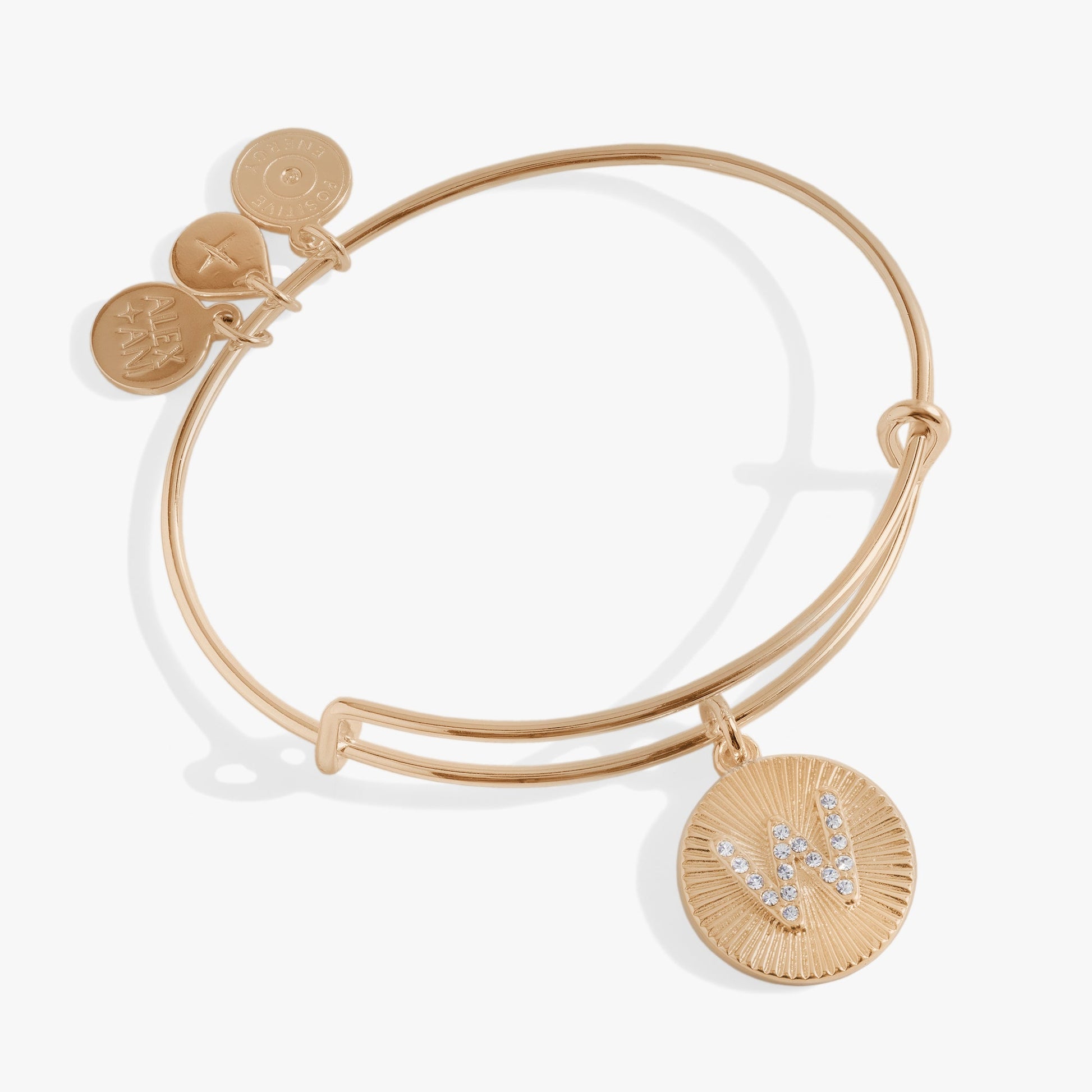 Initial W Pave Starburst Texture Bangle ALEX AND ANI