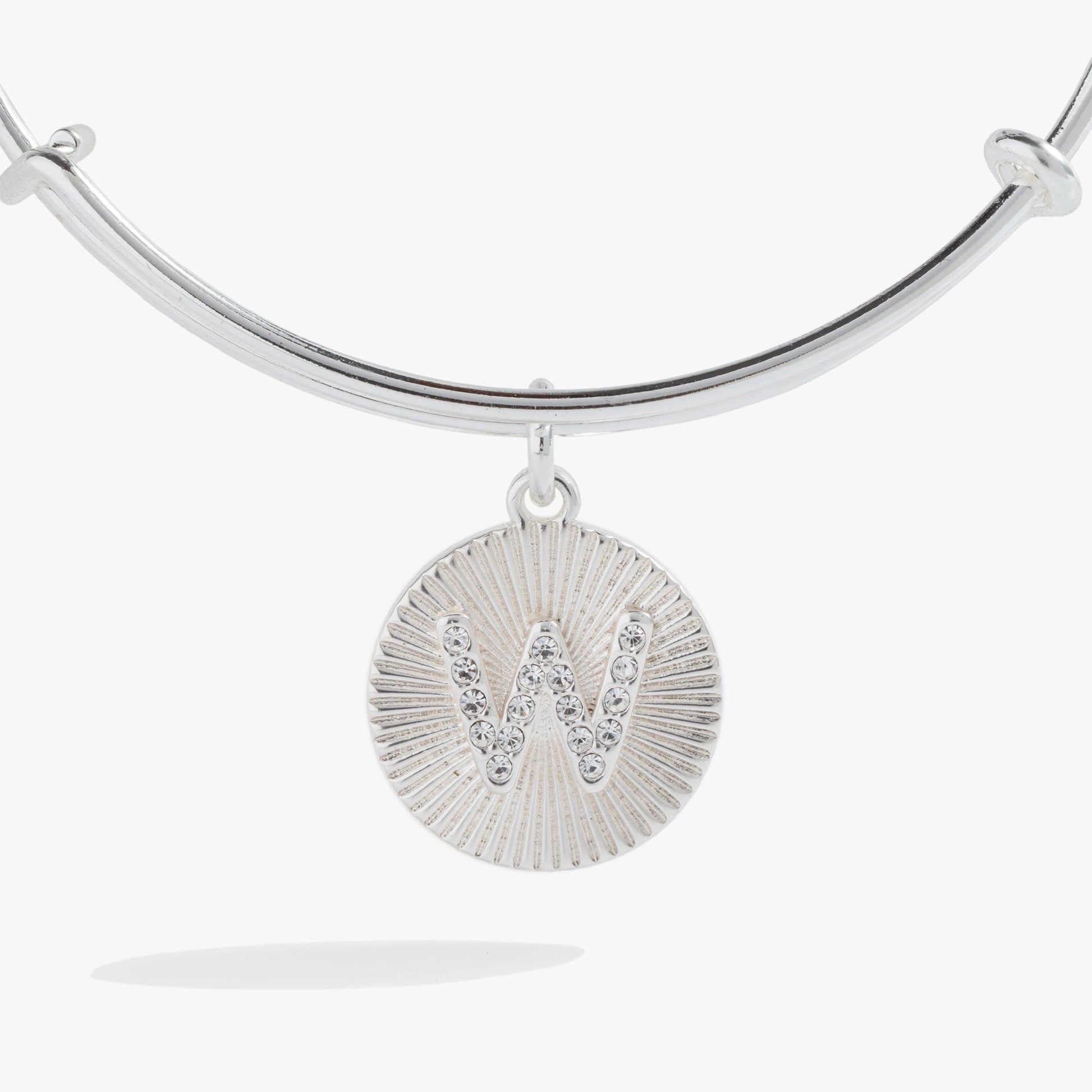 Initial W Pave Starburst Texture Bangle ALEX AND ANI