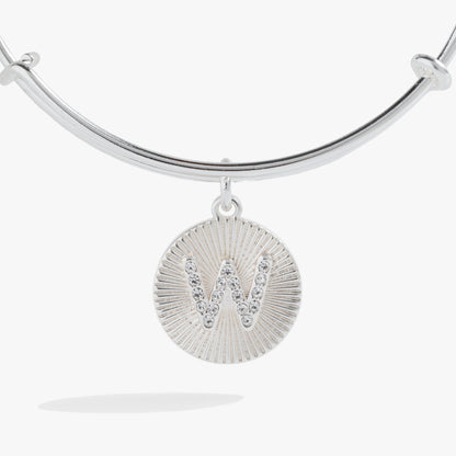 Initial W Pave Starburst Texture Bangle ALEX AND ANI