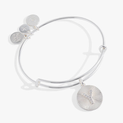 Initial Y Pave Starburst Texture Bangle ALEX AND ANI
