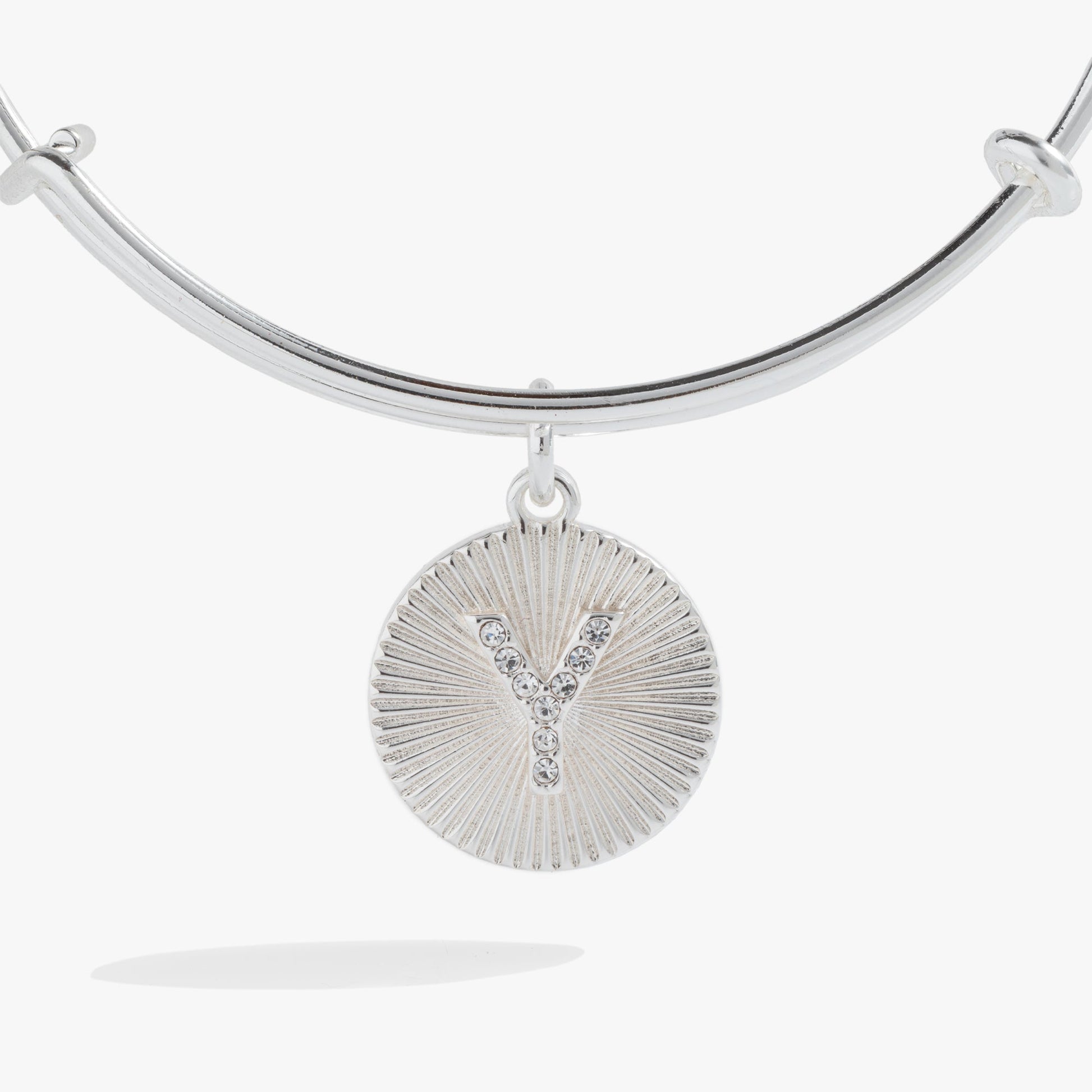 Initial Y Pave Starburst Texture Bangle ALEX AND ANI