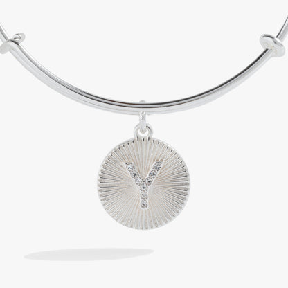 Initial Y Pave Starburst Texture Bangle ALEX AND ANI