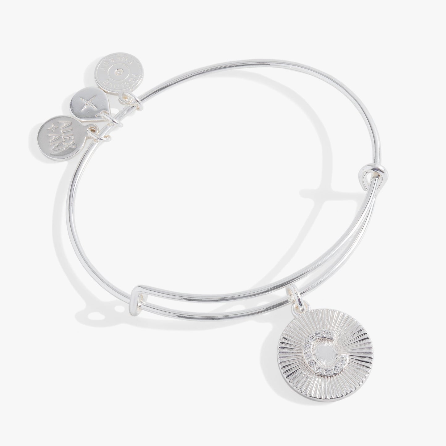 Initial C Pave Starburst Texture Bangle ALEX AND ANI