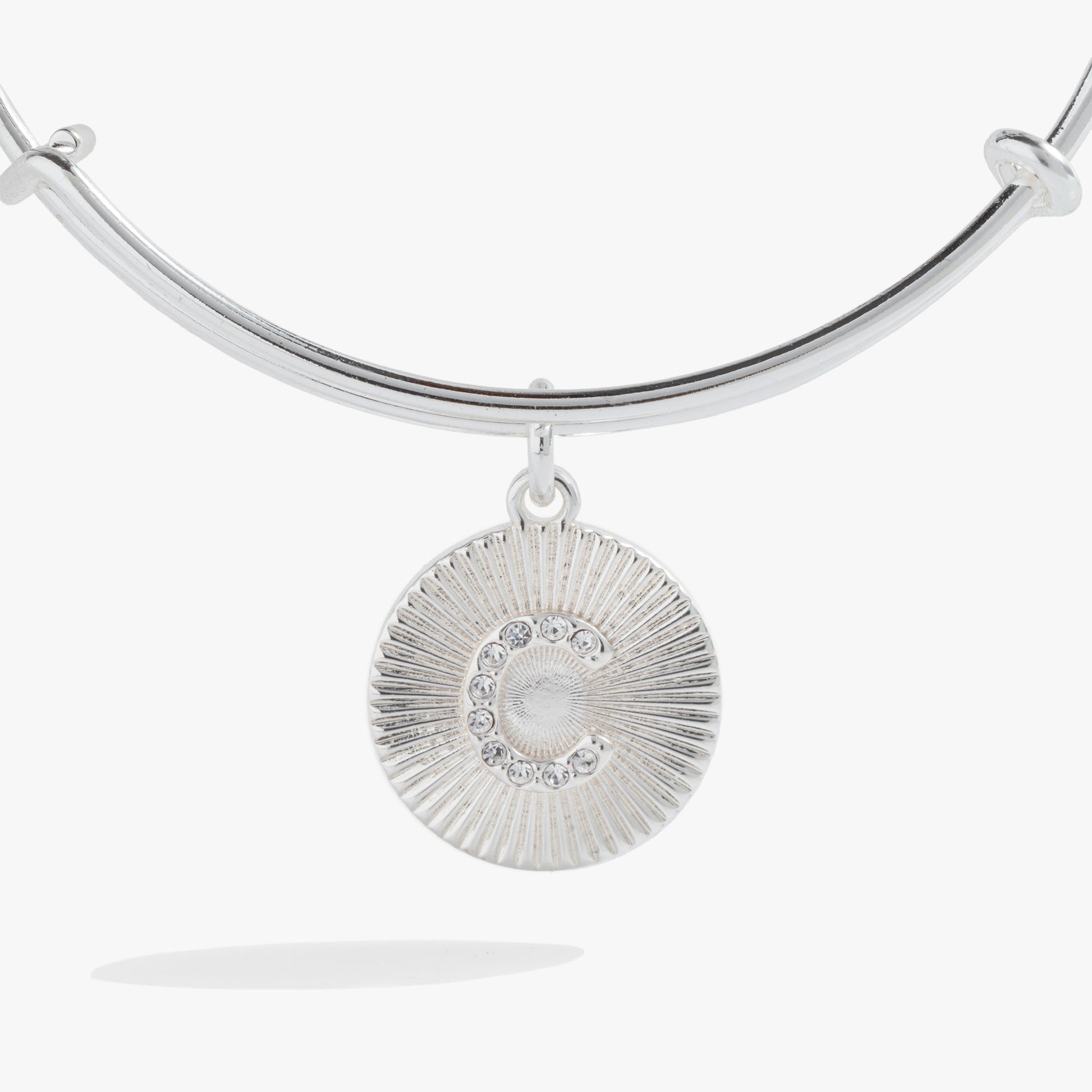 Initial C Pave Starburst Texture Bangle ALEX AND ANI