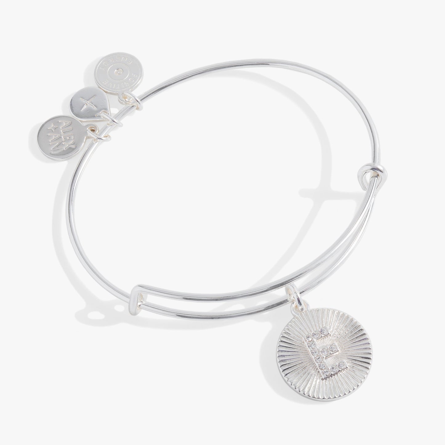 Initial E Pave Starburst Texture Bangle ALEX AND ANI