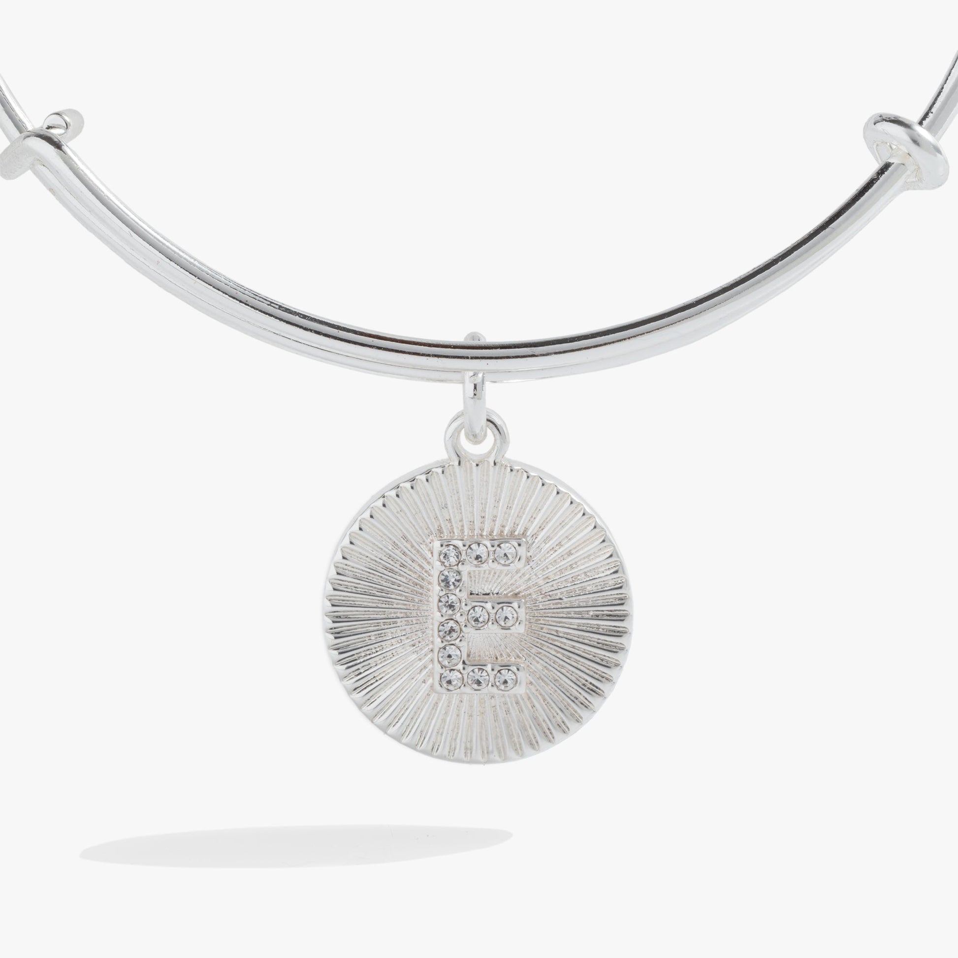 Initial E Pave Starburst Texture Bangle ALEX AND ANI