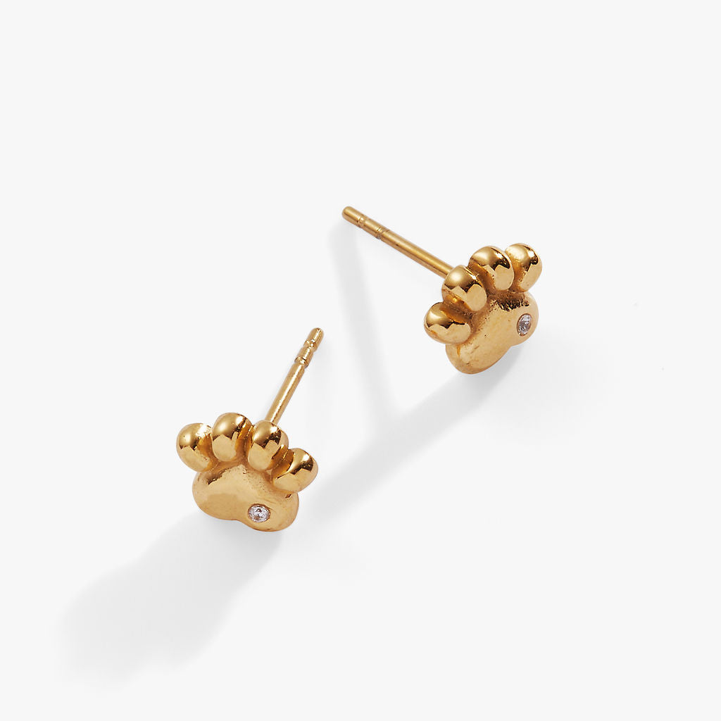 Crystal Paw Mini Stud Earrings ALEX AND ANI
