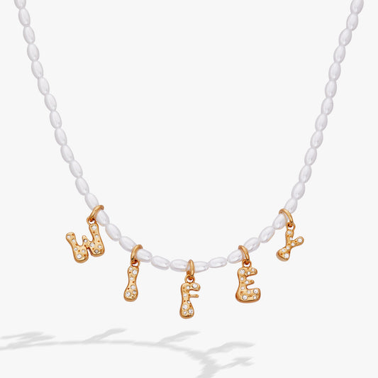 'Wifey' Bubble And Beaded Pearl Necklace ALEX AND ANI