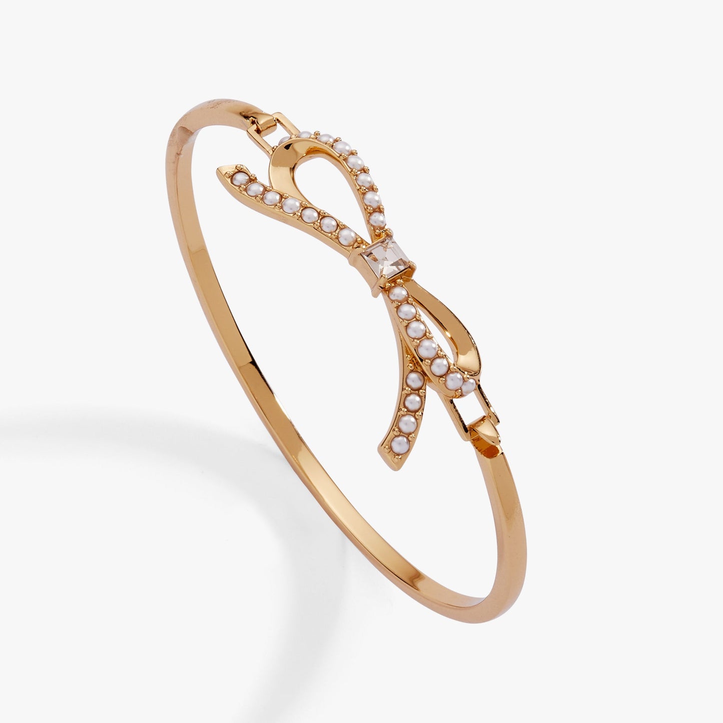 Bow Pearl Coquette Tension Bangle ALEX AND ANI