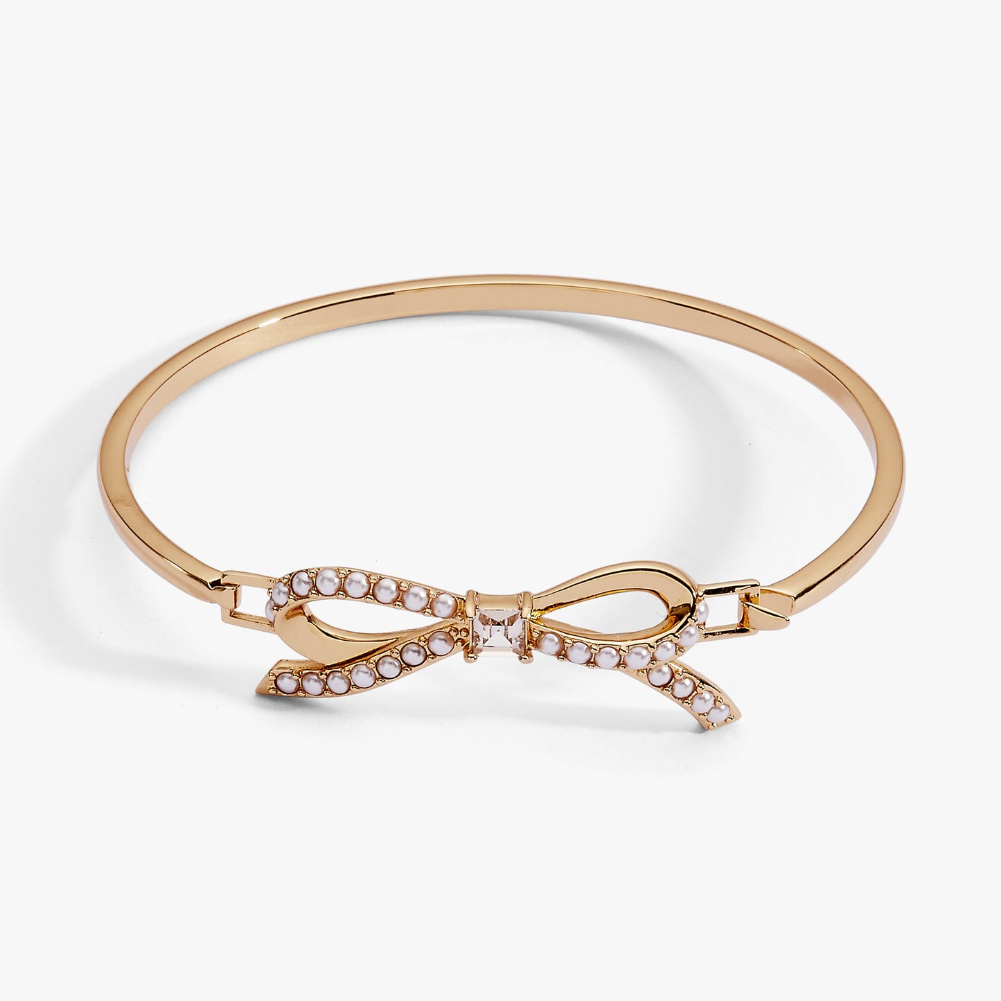 Bow Pearl Coquette Tension Bangle ALEX AND ANI