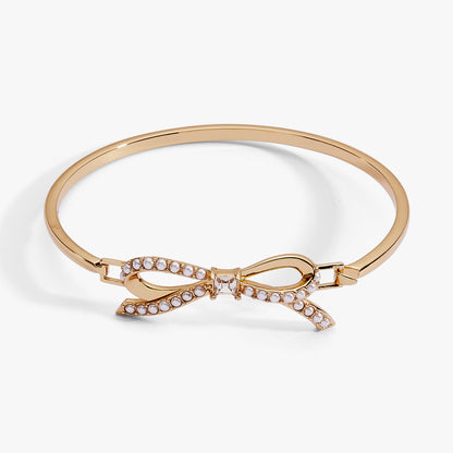 Bow Pearl Coquette Tension Bangle ALEX AND ANI