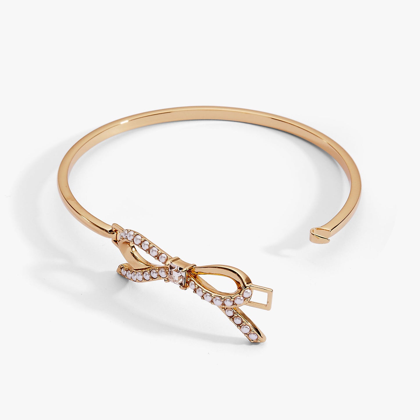 Bow Pearl Coquette Tension Bangle ALEX AND ANI