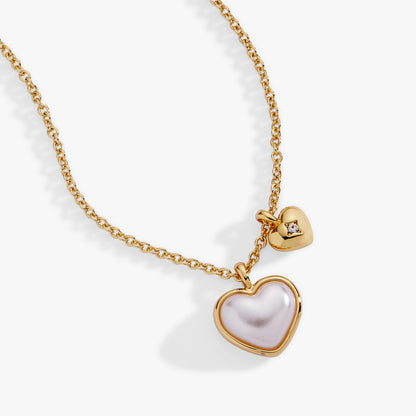 Pearl Heart Duo Charm Necklace ALEX AND ANI