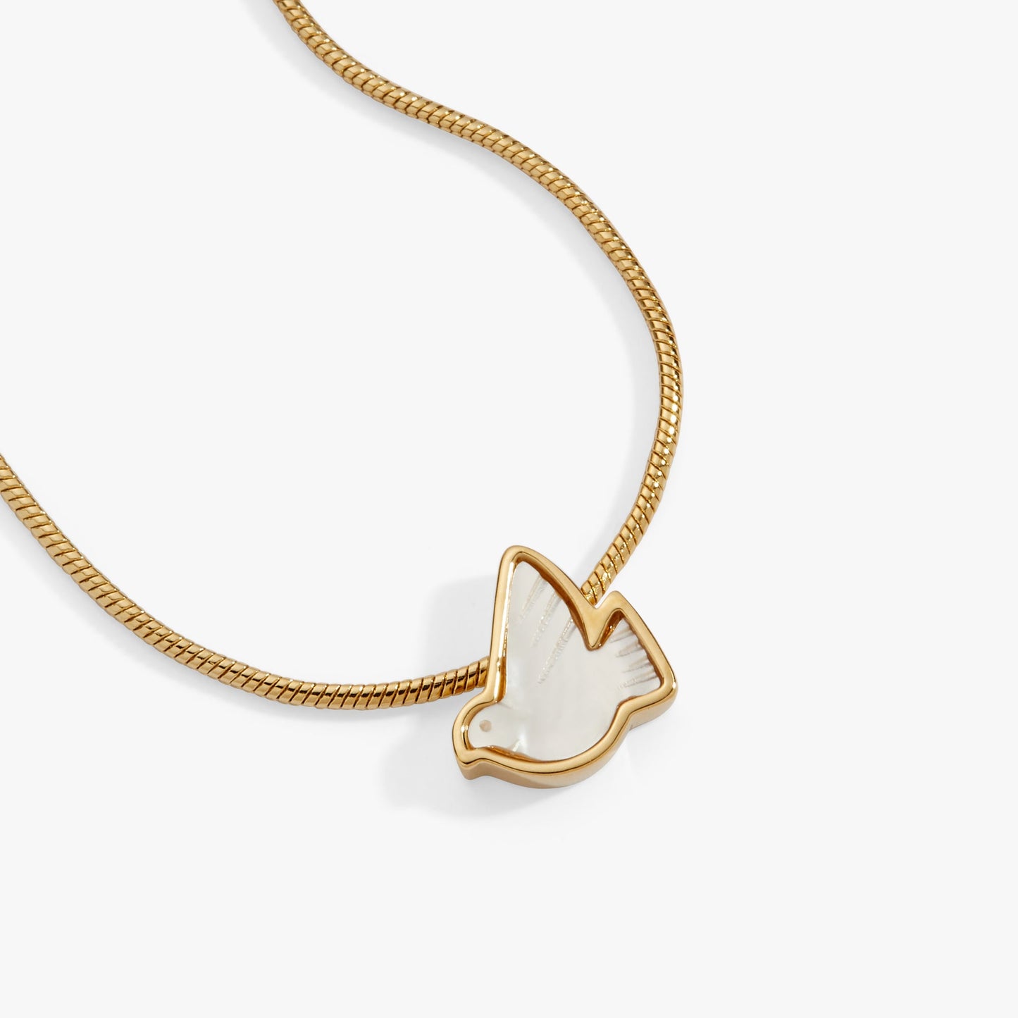Pearlized Dove 'Peace' Slider Necklace ALEX AND ANI