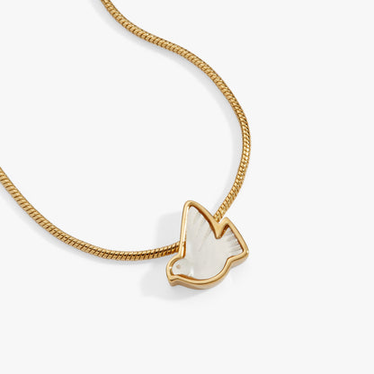 Pearlized Dove 'Peace' Slider Necklace ALEX AND ANI