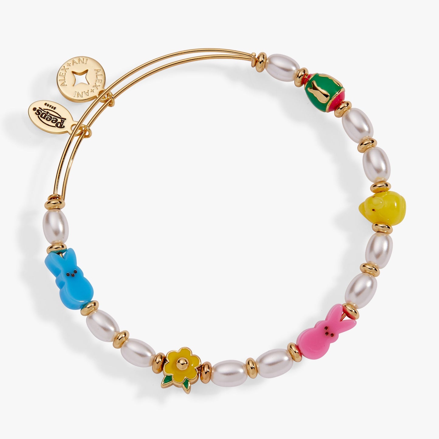 PEEPS® Chick and Bunny Beaded Bangle ALEX AND ANI