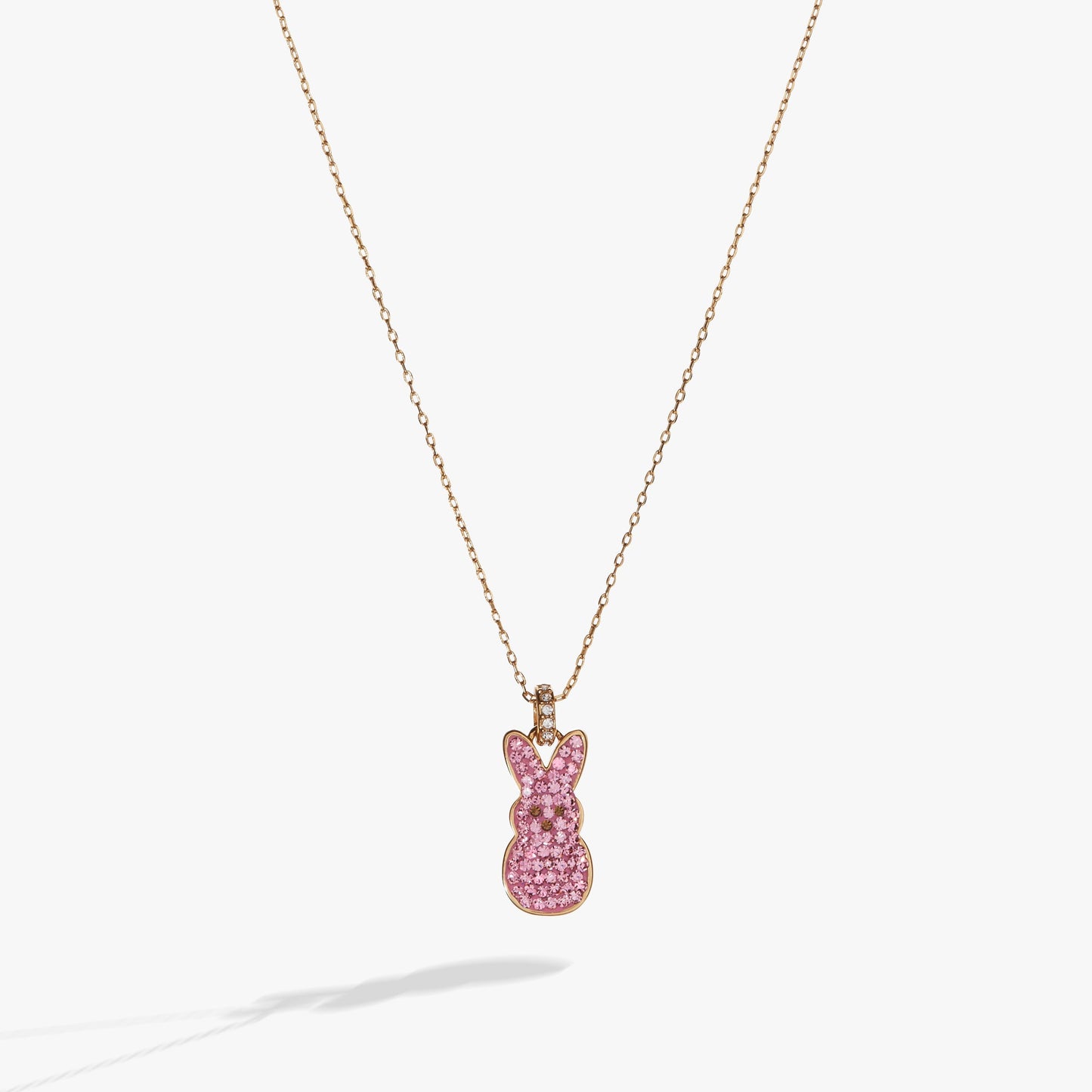 PEEPS® Pink Crystal Bunny Pendant Necklace ALEX AND ANI