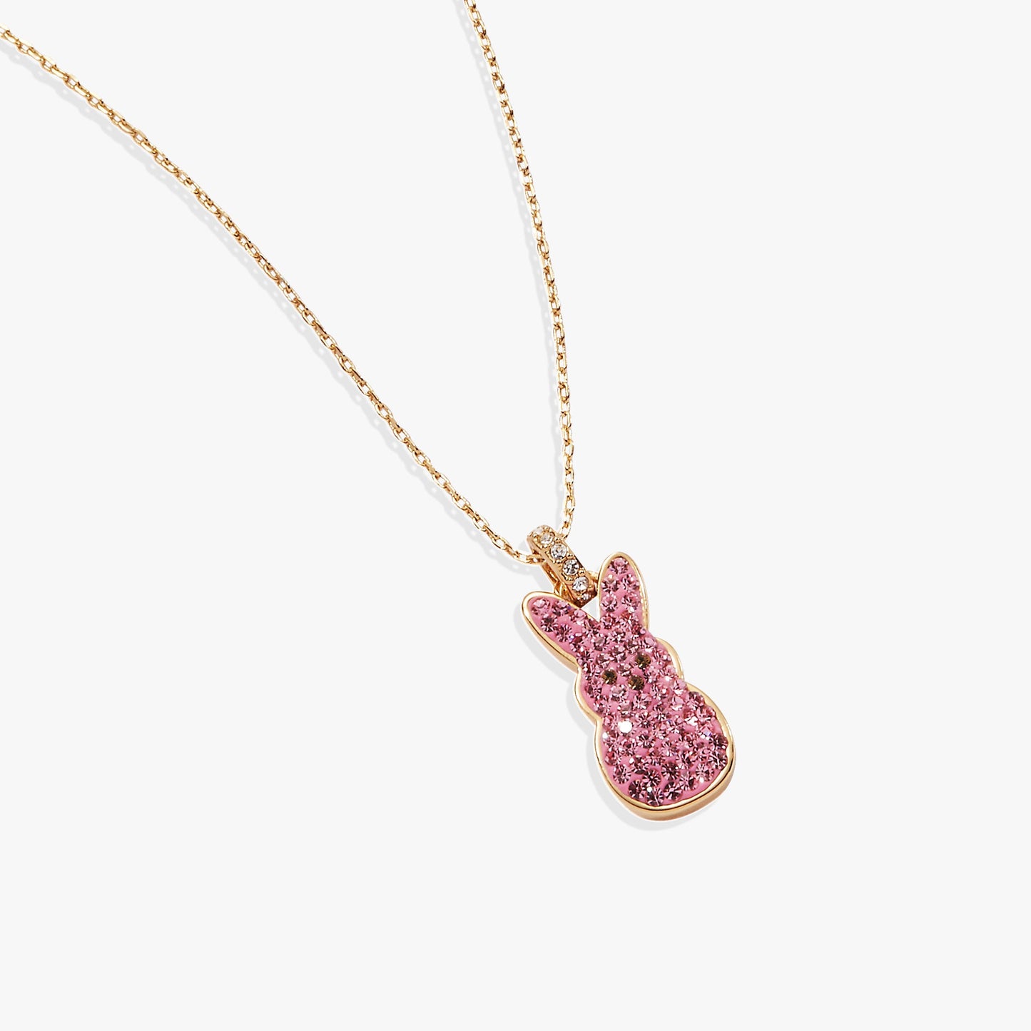 PEEPS® Pink Crystal Bunny Pendant Necklace ALEX AND ANI