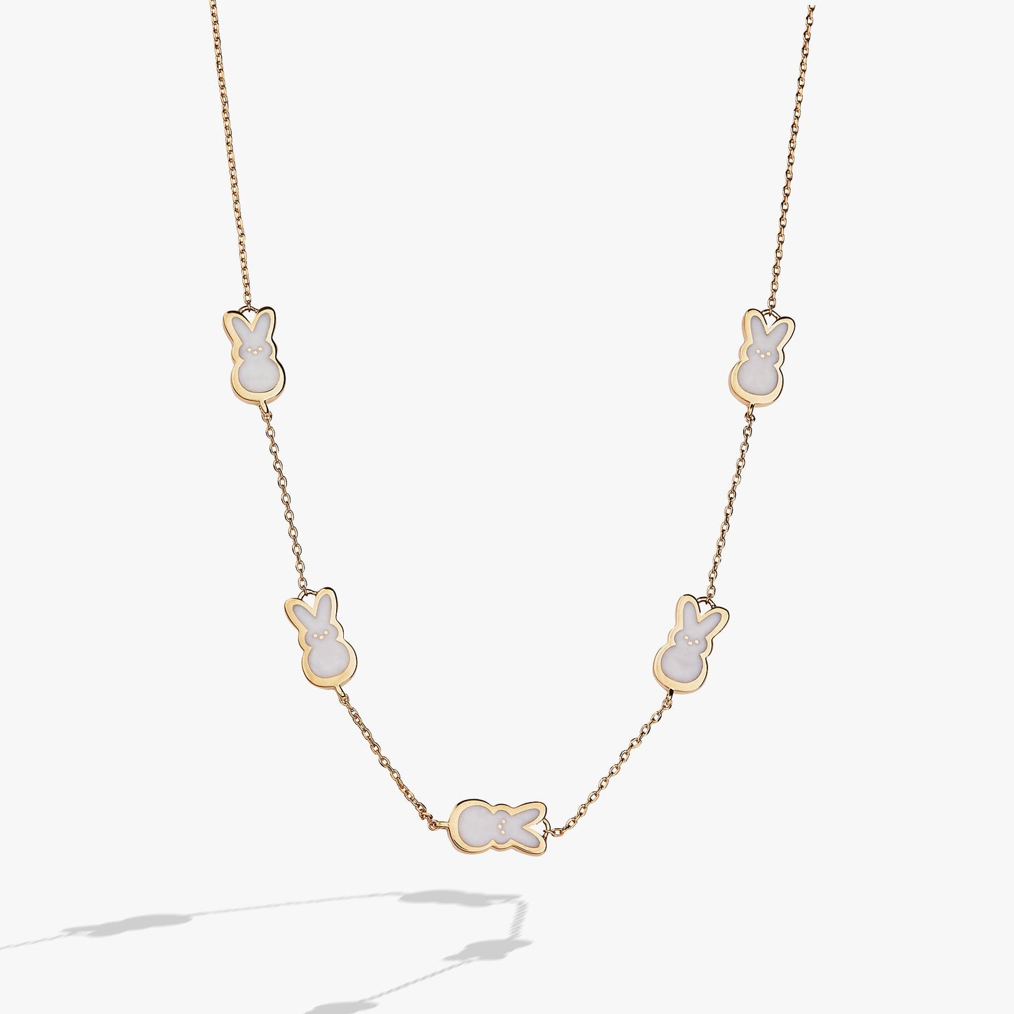 PEEPS® Pearlized Bunny Charm Necklace ALEX AND ANI
