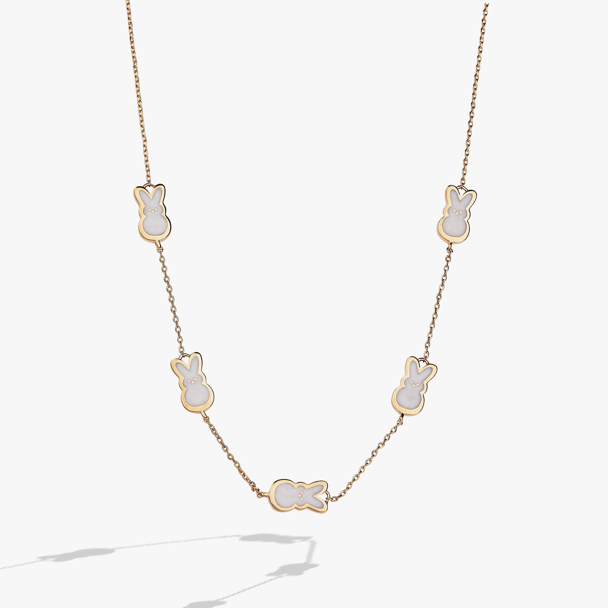 PEEPS® Pearlized Bunny Charm Necklace ALEX AND ANI