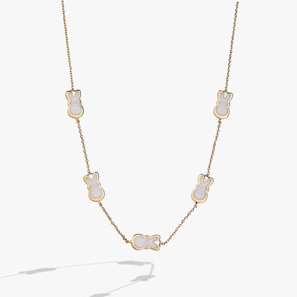 PEEPS® Pearlized Bunny Charm Necklace ALEX AND ANI