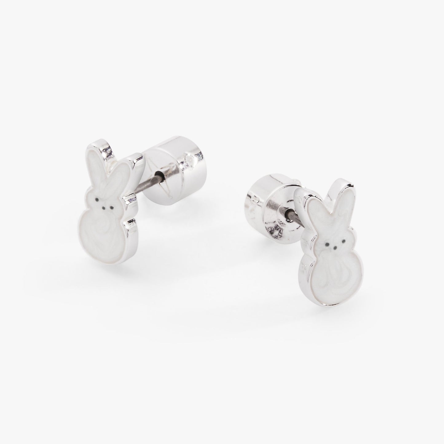PEEPS® White Pearlized Bunny Studs ALEX AND ANI