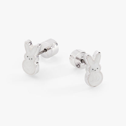 PEEPS® White Pearlized Bunny Studs ALEX AND ANI