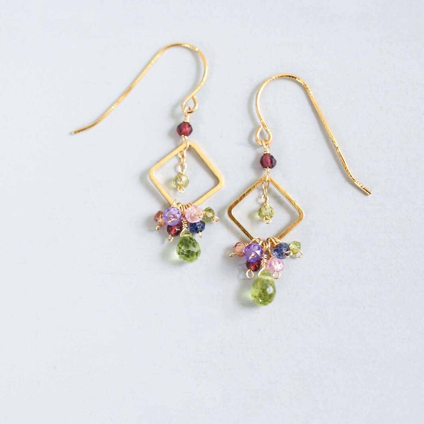 Peridot Pixy EarringsTiny, but packed with sparkle, our Pixy Earring is the perfect little luxury.
- Peridot briolette gemstones with garnet, iolite, amethyst, rose and champagne quartz-EarringsPARKEN JEWELRYVettedArcPeridot Pixy Earrings