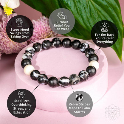 Permission to Pause - The Zebra Jasper Bracelet Conscious Items