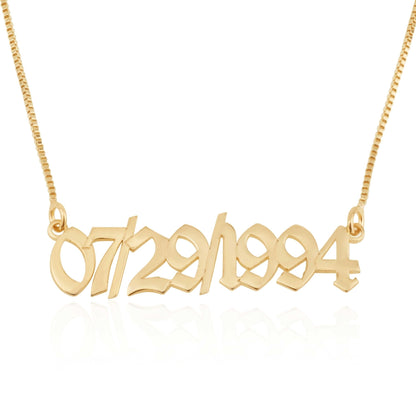 Personalized Date Necklace