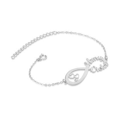 Personalized Infinity Bracelet With Two Names