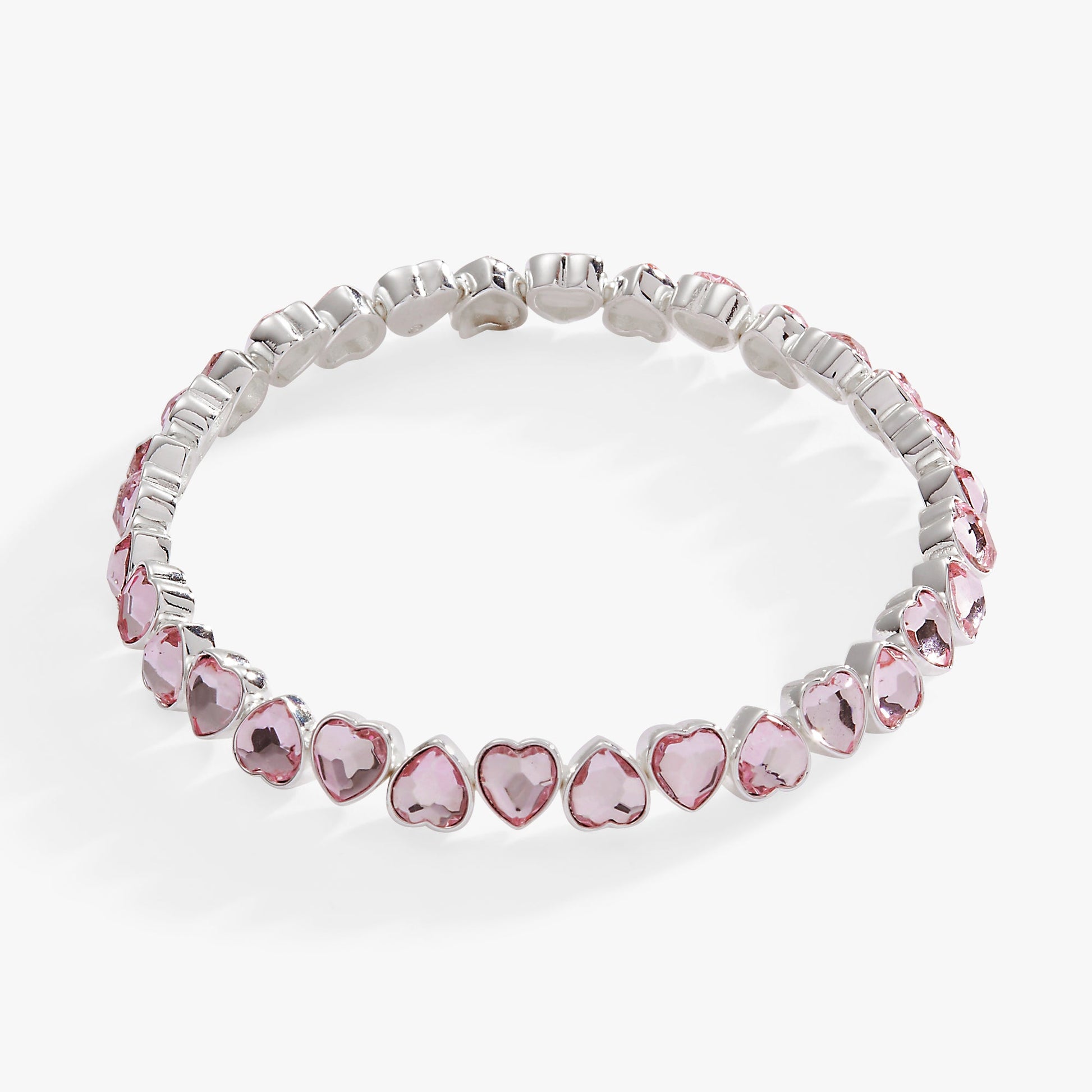 Pink Crystal Heart Stretch Bracelet ALEX AND ANI