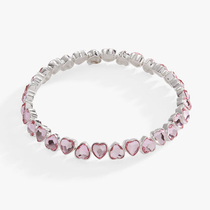 Pink Crystal Heart Stretch Bracelet ALEX AND ANI