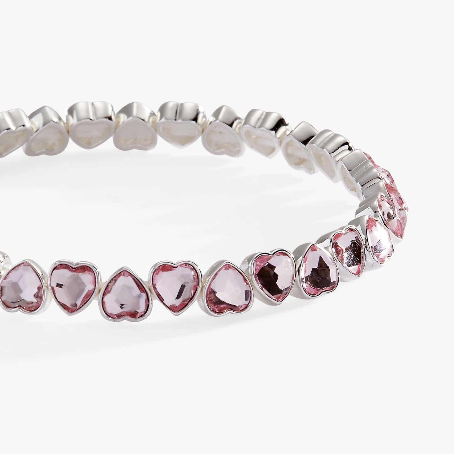Pink Crystal Heart Stretch Bracelet ALEX AND ANI