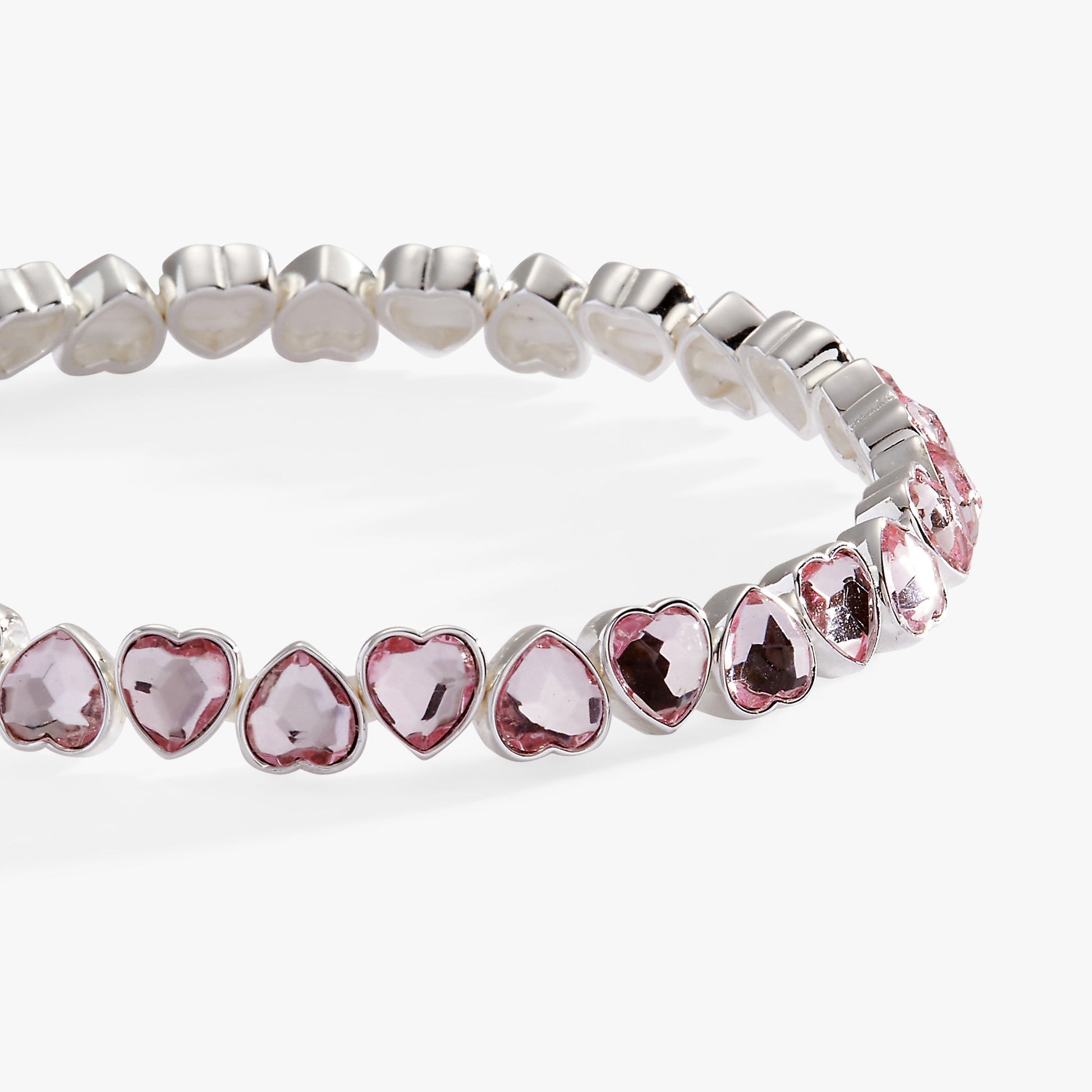 Pink Crystal Heart Stretch Bracelet ALEX AND ANI