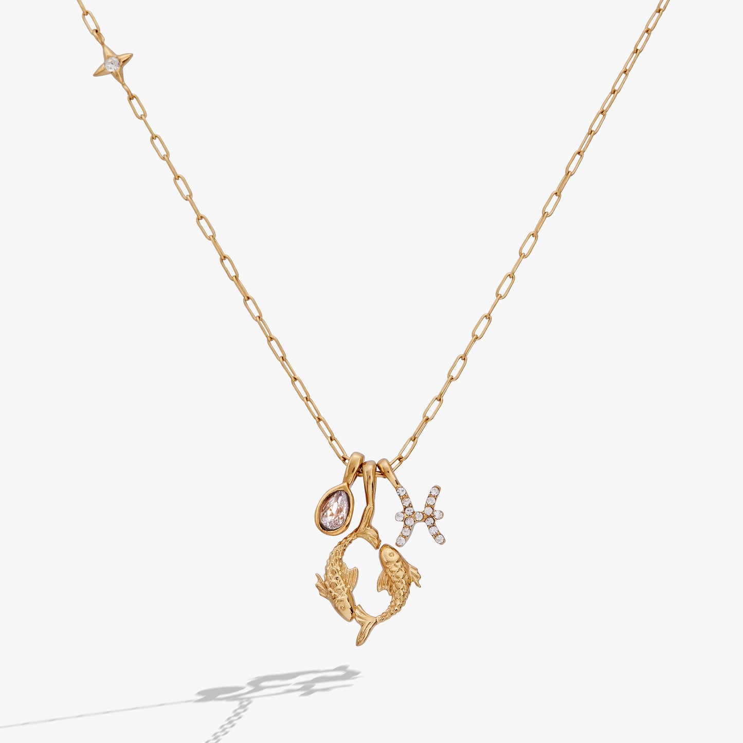 Pisces Zodiac Charm Cluster Necklace ALEX AND ANI