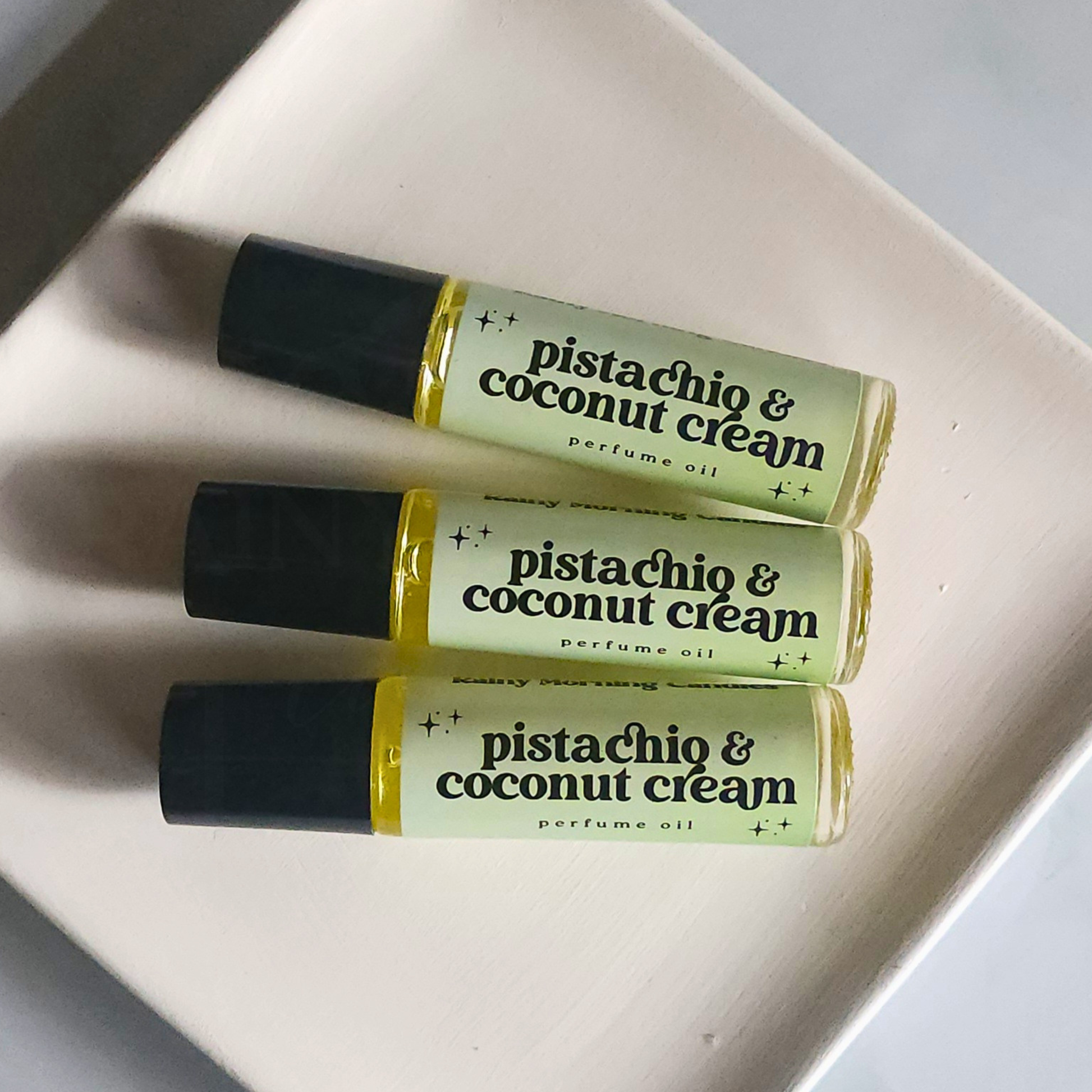 Pistachio & Coconut Cream | Sol De Janerio Inspired | Perfume Oil Rainy Morning Candles