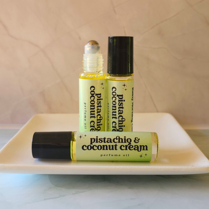 Pistachio & Coconut Cream | Sol De Janerio Inspired | Perfume Oil Rainy Morning Candles