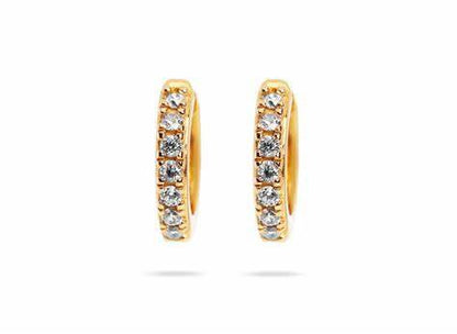 The Mini Pavé Huggie Earrings