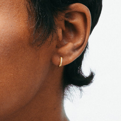 The Mini Pavé Huggie Earrings